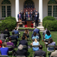 Illustration for article titled Chairs in Rose Garden Defied Social Distance Guidelines Because White House Says It 'Looks Better'